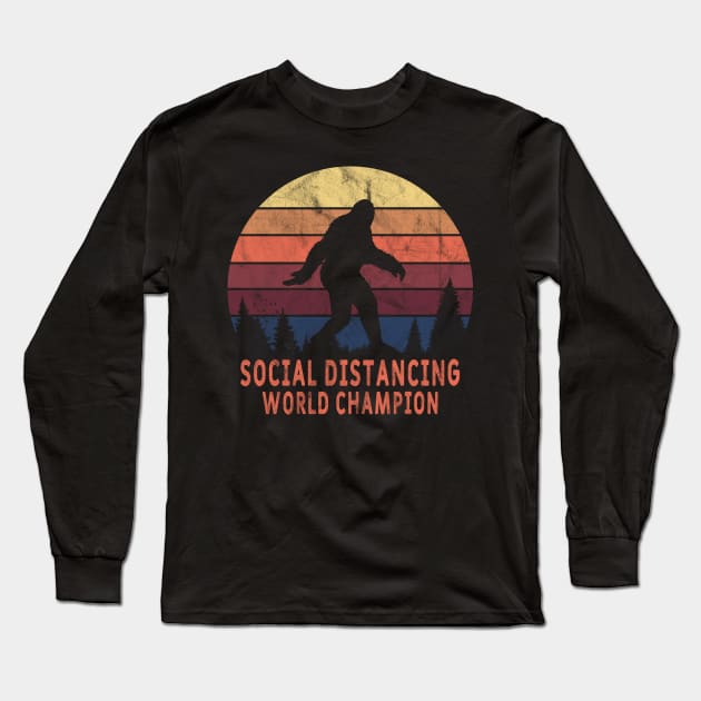 Social Distancing World Champion Long Sleeve T-Shirt by Kiwi